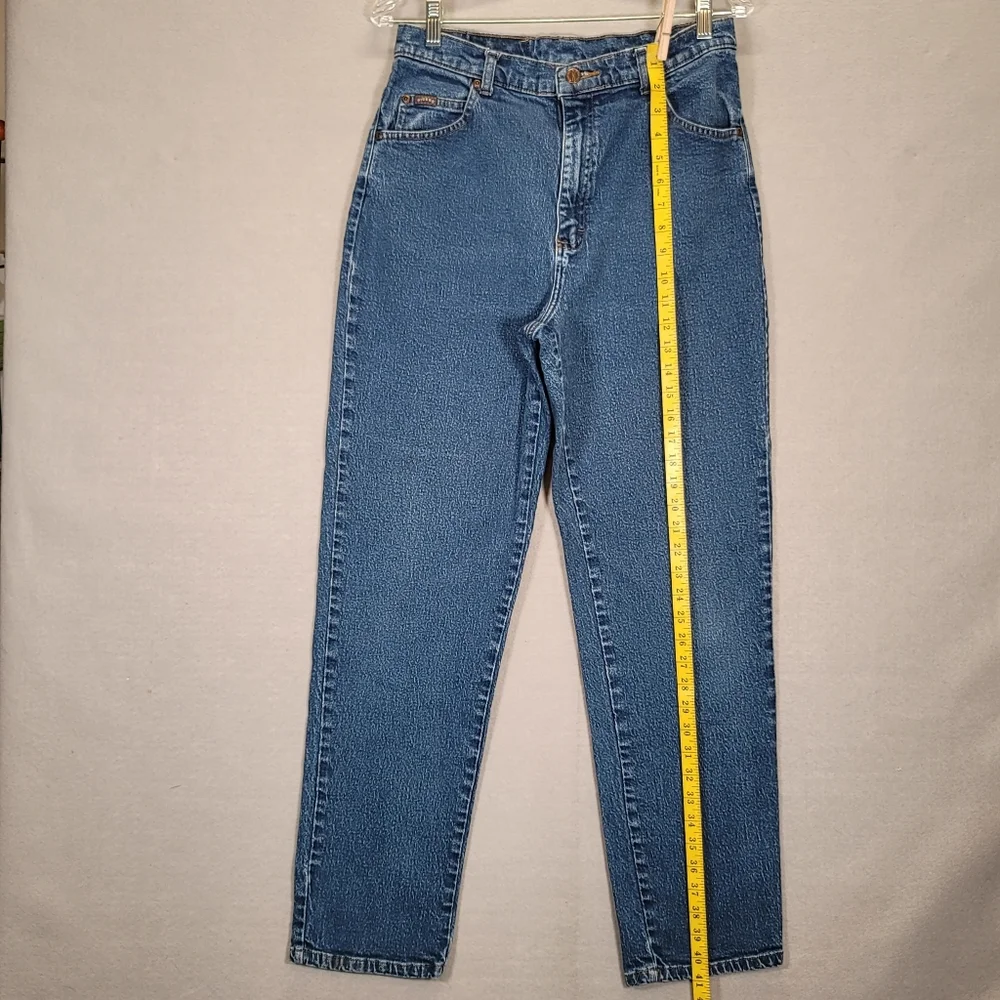 Riders Women's Size 30x30 Blue Tapered Leg Dark Wash 100% Cotton Denim Jeans